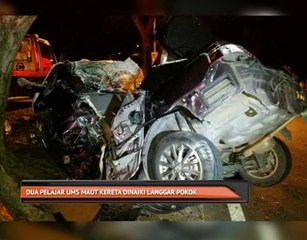 Dua pelajar UMS maut kereta dinaiki langgar pokok