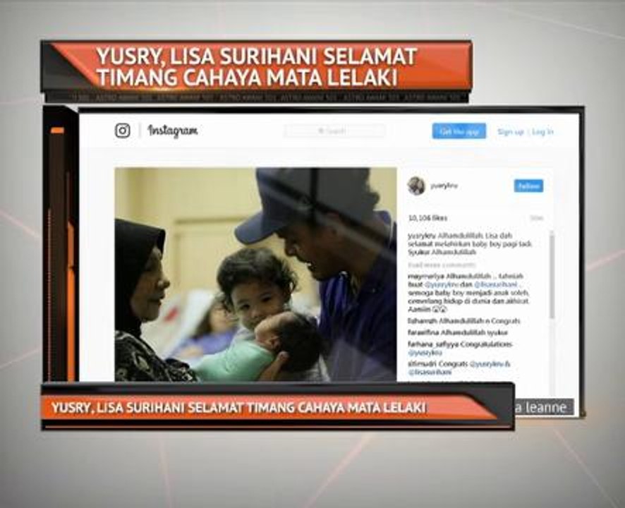 Yusry, Lisa Surihani selamat timang cahaya mata lelaki