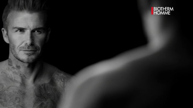 David Beckham parle tatouage pour Biotherm Homme