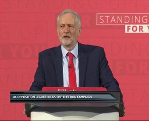 UK opposition leader kicks off election campaign