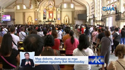 Mga deboto, dumagsa sa mga simbahan ngayong Ash Wednesday | Saksi