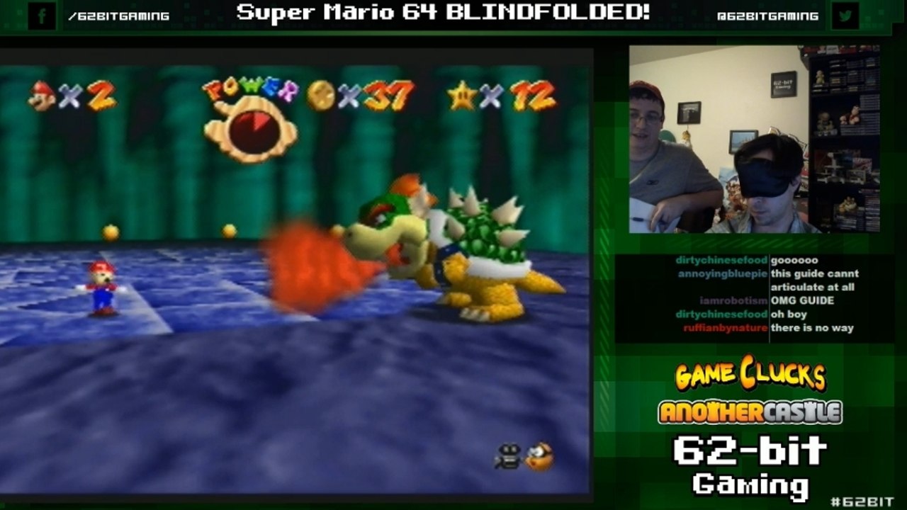 En direct sur Twitch, il termine Super Mario 64 avec les yeux bandés !