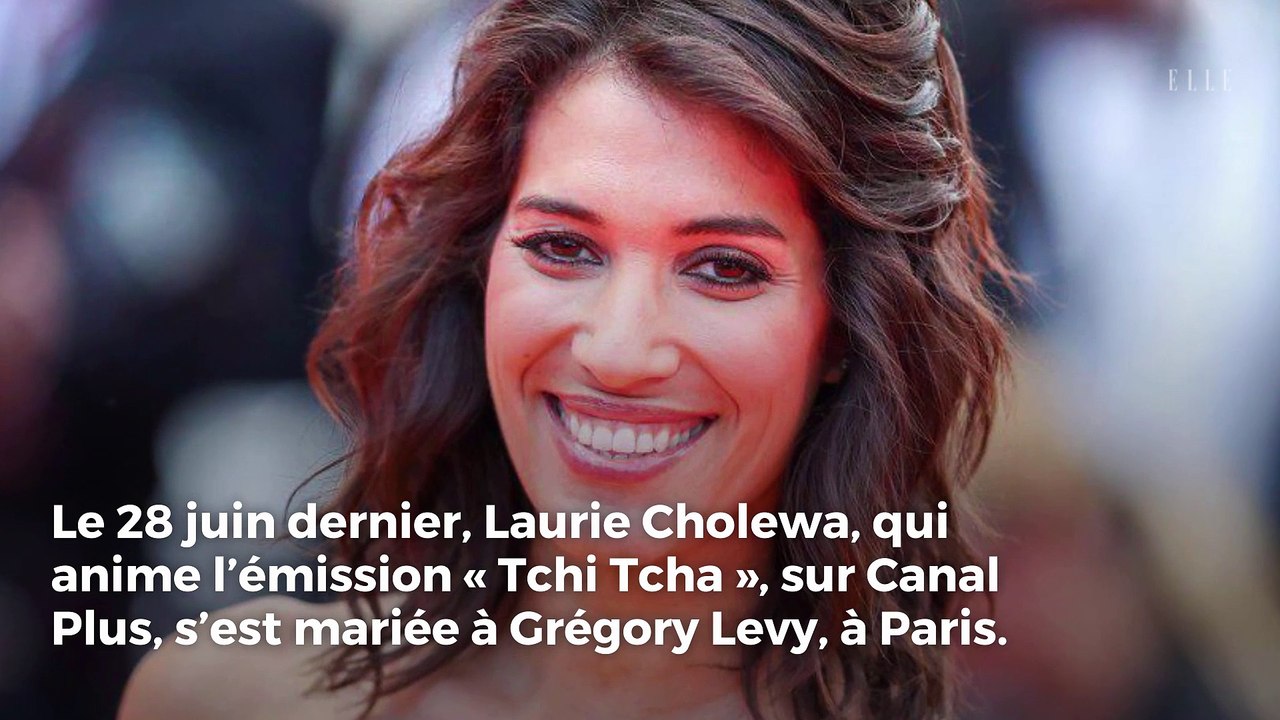 Laurie Cholewa : découvrez la robe de mariée de l’animatrice de Canal Plus