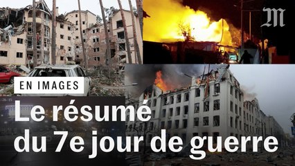 下载视频: Guerre en Ukraine : jour 7, une ville « sous contrôle » des Russes et un bâtiment universitaire bombardé