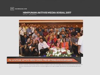 PM sifatkan aktivis media sosial pro BN panglima alam maya