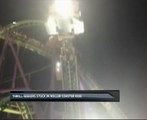 Thrill-seekers stuck in roller coaster ride