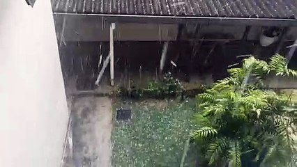 Chuva de granizo na tarde desta quarta-feira (2/3)