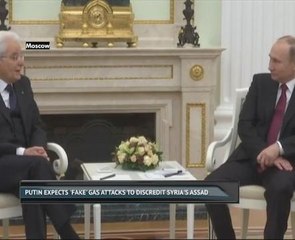 Putin expects 'fake' gas attacks to discredit Syria's Assad
