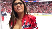 Mia Khalifa was once hit in the chest by a hockey puck whilst reporting