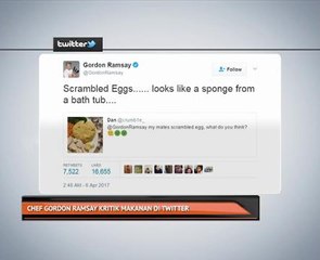 Chef Gordon Ramsay kritik makanan di Twitter