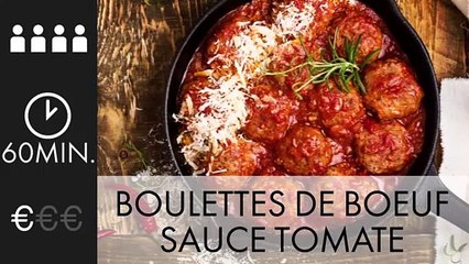 Basique : boulettes de boeuf sauce tomate