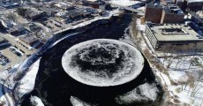 You Won't Believe Your Eyes When You See This Incredible Ice Disc Spinning On Itself