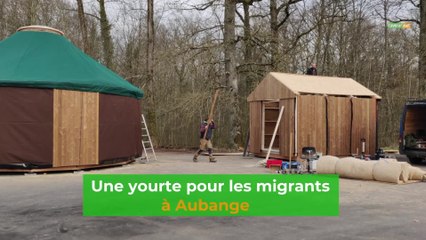 Installation de yourtes pour les migrants à Aubange