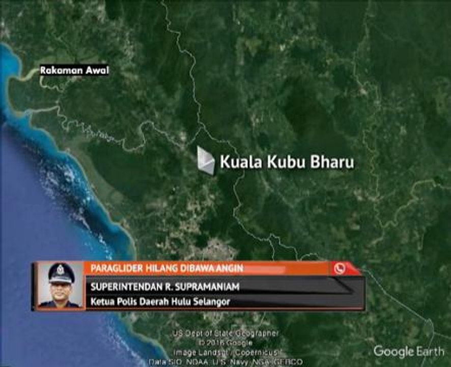 Operasi mencari paraglider diperhebat