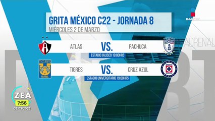 Continúa la jornada 8 de la Liga MX