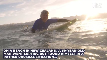This surfer escaped a shark attack in quite a surprising way