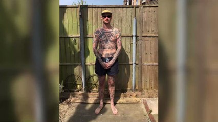 A man has given himself a tattoo every day during lockdown