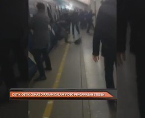 Detik-detik cemas dirakam dalam video pengawasan stesen