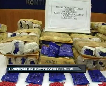 Kelantan police seize ecstasy pills worth RM4.7 million