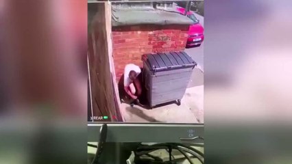 Poo Jogger Caught on CCTV and Forced to Clean Up Barehanded