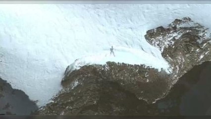 One conspiracy theorist claims to have spotted this 60-foot-tall alien in Antarctica