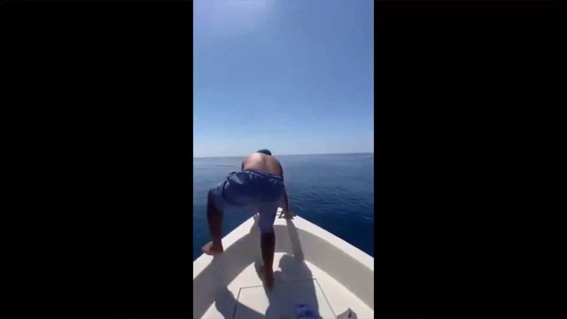 Shocking video shows man riding the back of a whale shark