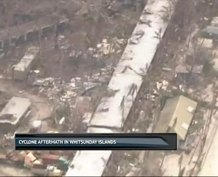 Cyclone aftermath in Whitsunday Islands