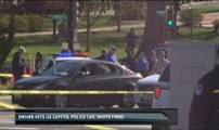 Driver hits US Capitol police car, shots fired
