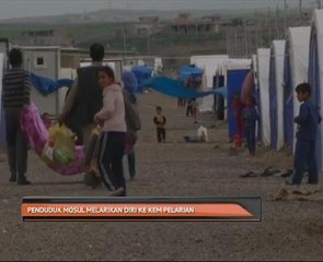 Penduduk Mosul melarikan diri ke kem pelarian