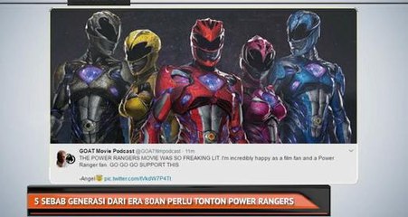 5 sebab benerasi dari era 90-an perlu Power Rangers