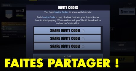 Fortnite : invitez vos amis à vous rejoindre si vous avez reçu un code pour jouer sur mobile