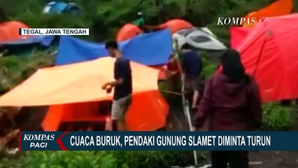 Cuaca Buruk Hujan Badai, Ratusan Pendaki Gunung Slamet Diminta Segera Turun Demi Keselamatan!