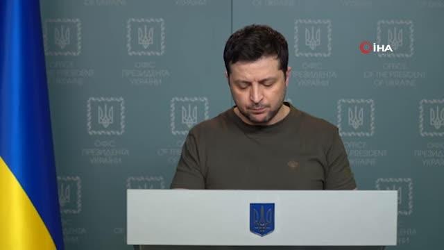 Ukrayna Devlet Başkanı Vladimir Zelenskiy, Rusya saldırılarının ilk haftasına dair değerlendirmelerde bulundu