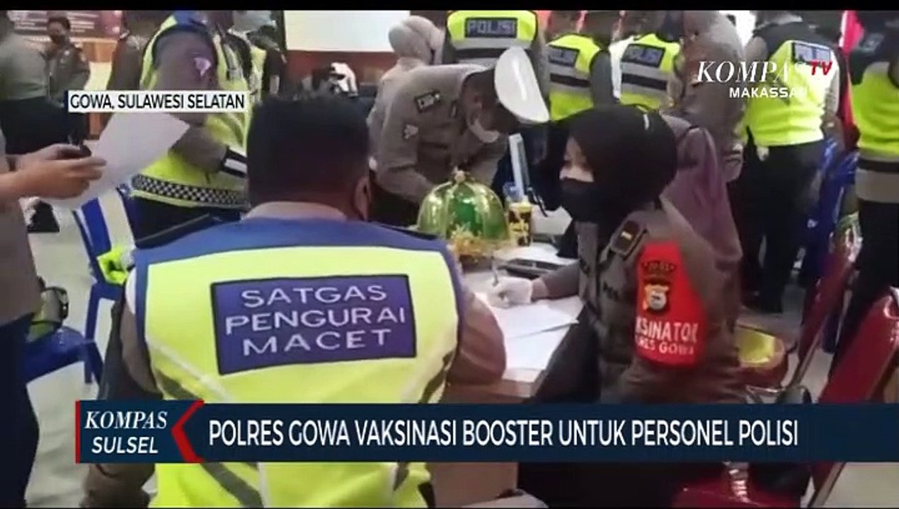 Polres Gowa Gelar Vaksinasi Booster Untuk Personel Polisi