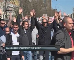 Madrid cabbies revolt against Uber & Cabify