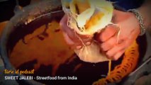 Sweet Jalebi streetfood from India delicious