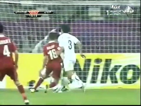 الشوط الاول مباراة اوزبكستان و الاردن 2-1 ربع نهائي كاس اسيا 2011