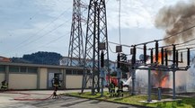 Pescara - Incendio in trasformatore distribuzione energia elettrica (04.03.22)