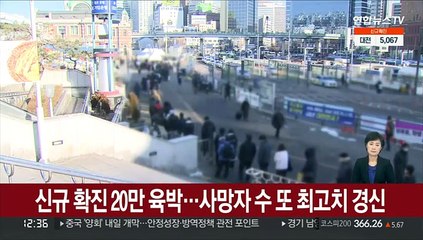 신규 확진 20만 육박…사망자 수 또 최고치 경신
