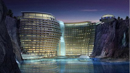 Fünfsternehotel in einer chinesischen Schlucht: Hier gibt es Zimmer unter Tage und unter Wasser