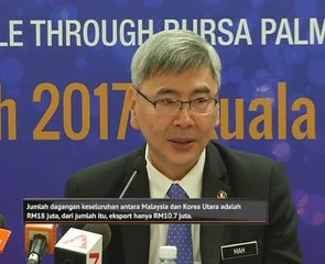 Eksport sawit ke Korea Utara tidak terjejas