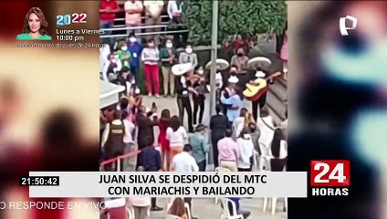 Juan Silva se despidió del MTC con mariachis y bailando