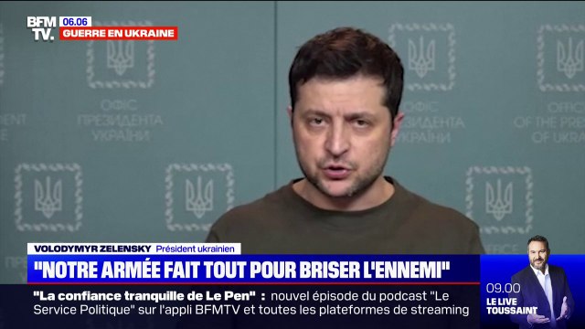 Guerre en Ukraine: selon Volodymyr Zelensky, près de 9000 Russes ont été tués en une semaine