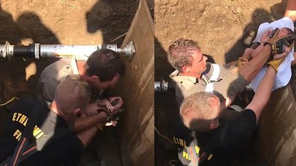Passanten hören Schreie aus der Kanalisation: Dann eilt die Feuerwehr herbei
