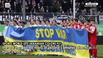 Sports world lets Ukrainian colors fly