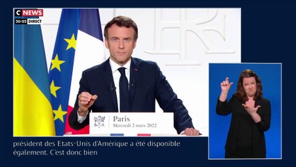 Guerre en Ukraine - Regardez l'intégralité de l'intervention d'Emmanuel Macron hier soir sur les chaînes de télé : "Nous ne sommes pas en guerre contre la Russie"