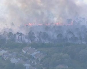 Brush fire threatens Florida homes