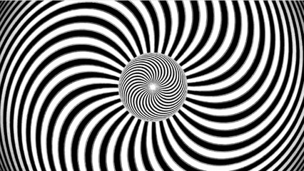 Illusion d’optique en noir et blanc pour entrer dans une autre dimension
