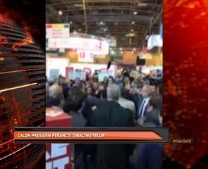 Calon Presiden Perancis dibaling telur