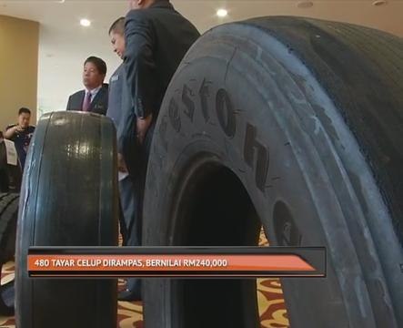 480 tayar celup dirampas, bernilai RM240,000